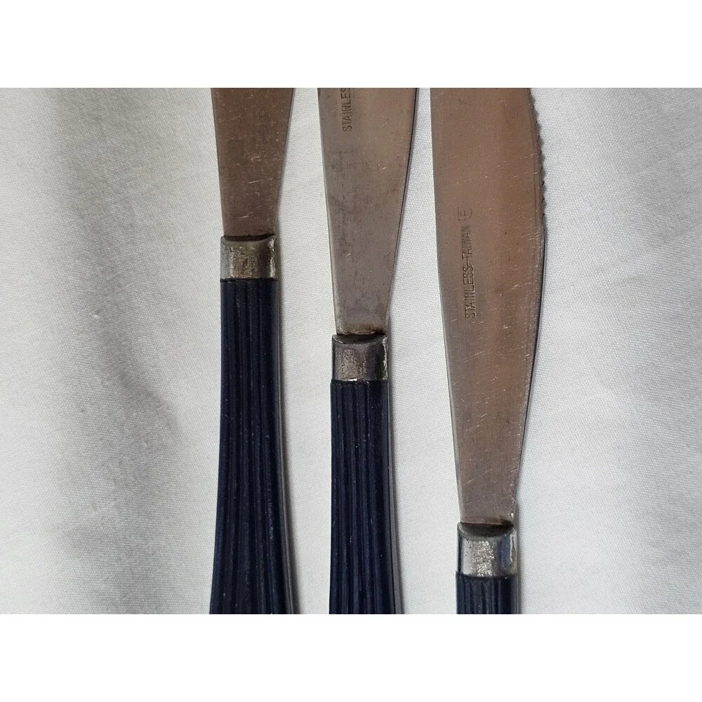 Vintage Navy Fan Shaped Flatware Lot Of 3 Art Deco